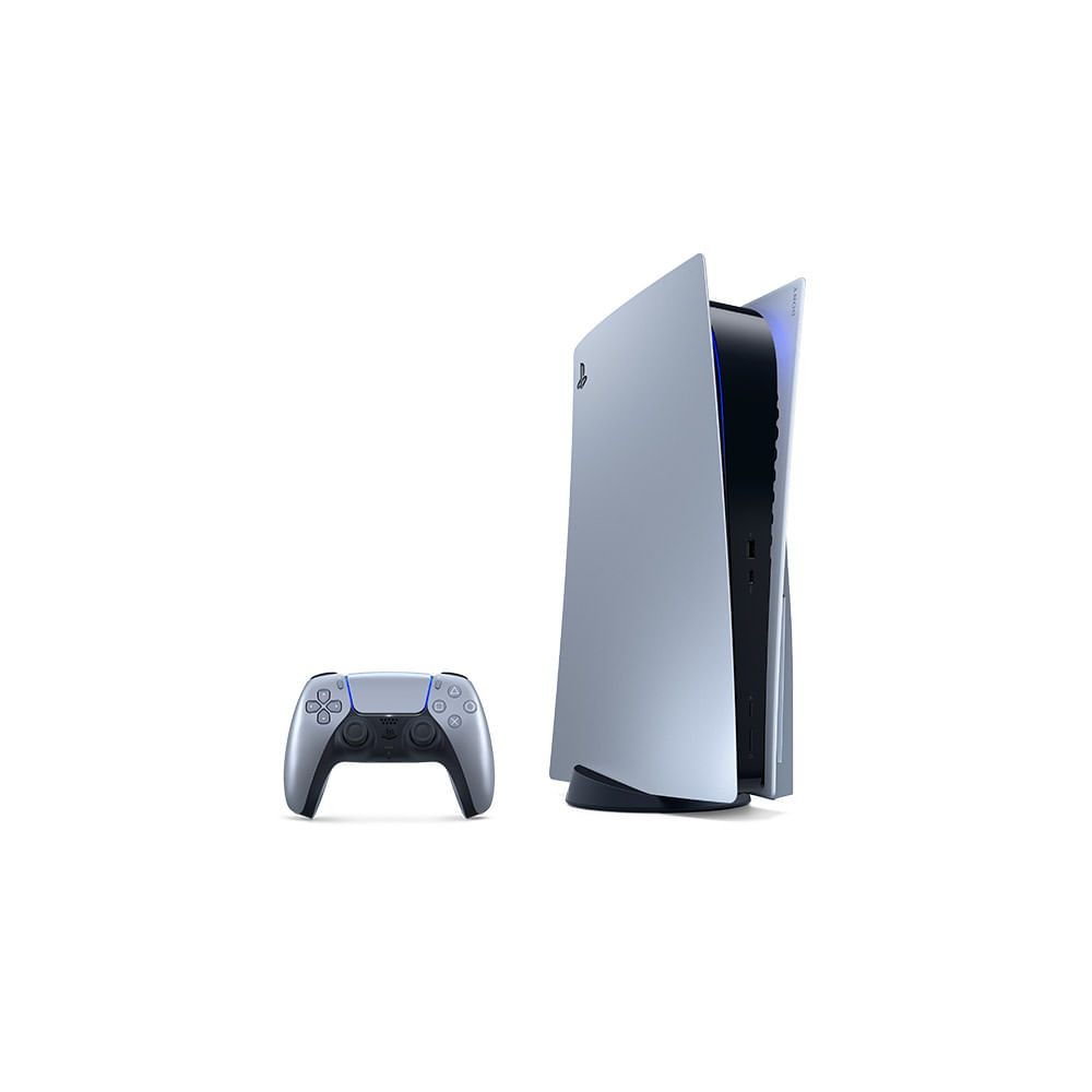 PS5 Cover Consola Standard Disc Silver Color Sterling Silver